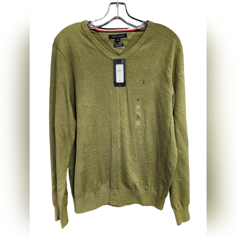 NWT Oversized Tommy Hilfiger Green Crewneck Size Medium